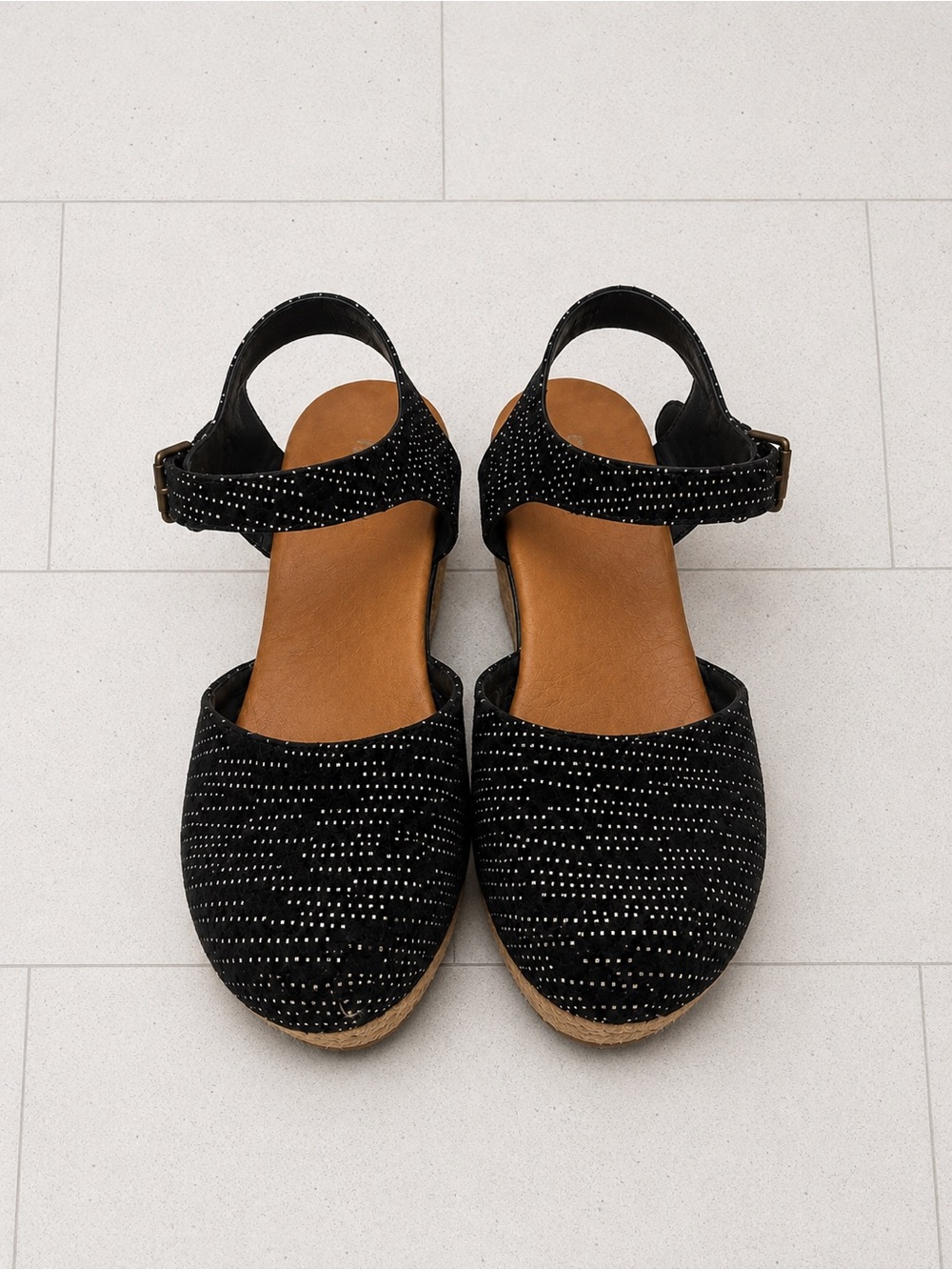Universal Thread Marcia Black Studded Ankle-Strap Clogs